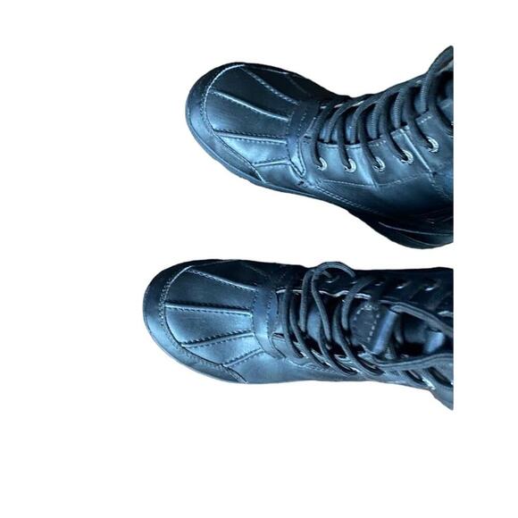 UGG 1116152K Butte II Toggle Tall Black Leather Waterproof Snow Boots Kids 4 - Picture 9 of 10